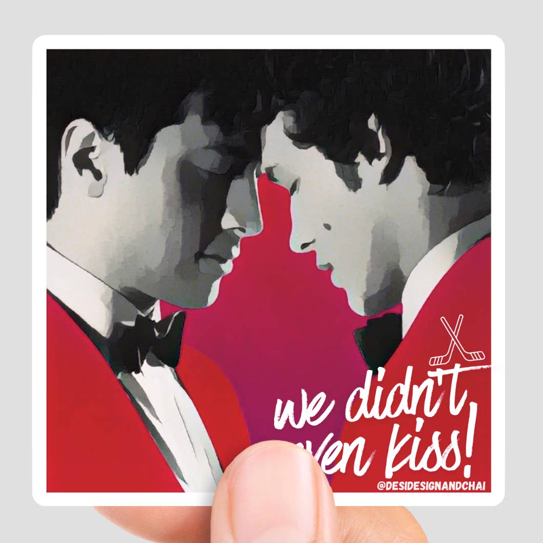 We didn't even kiss heated rivalry vinyl matte sticker