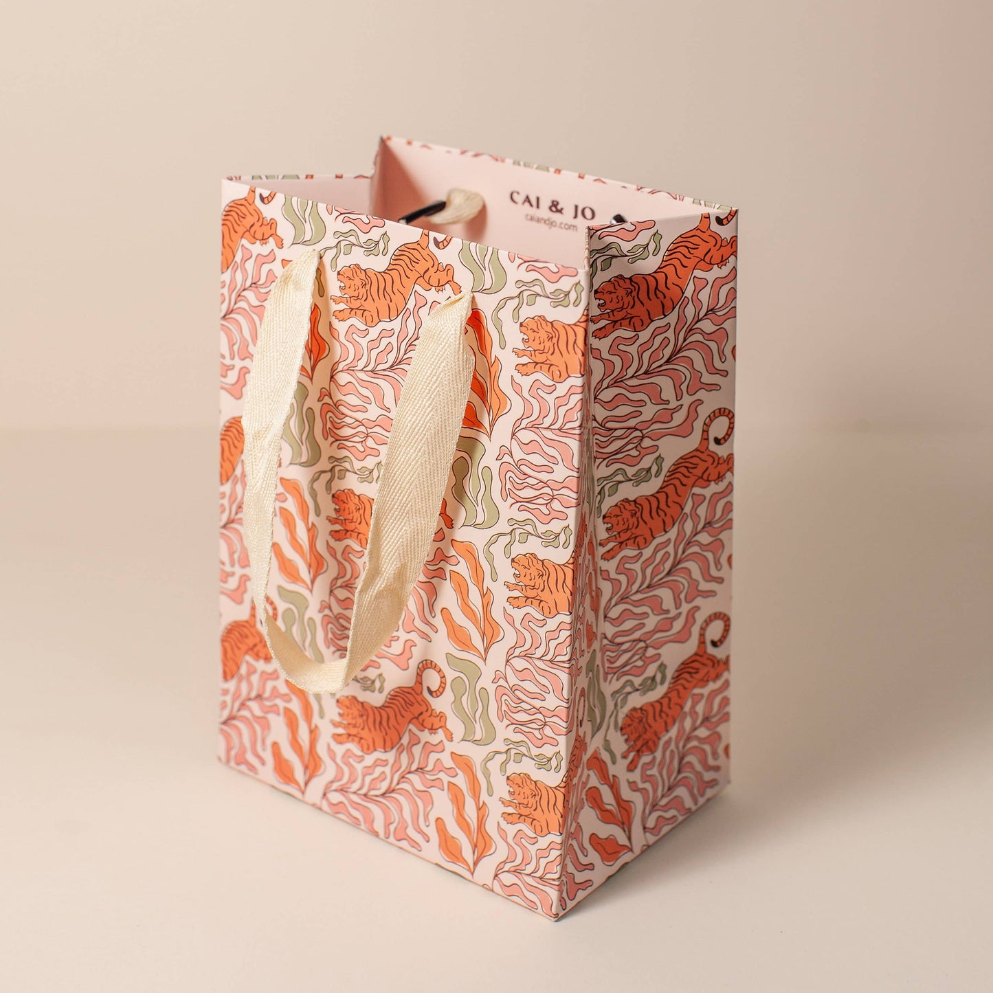 Tiger print small gift bag