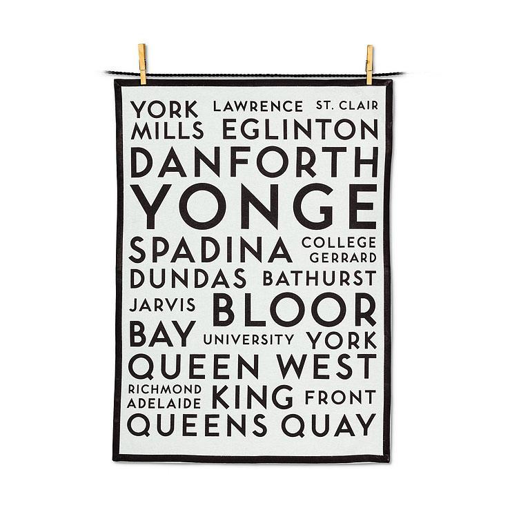 Toronto Street Names Kitchen Towel