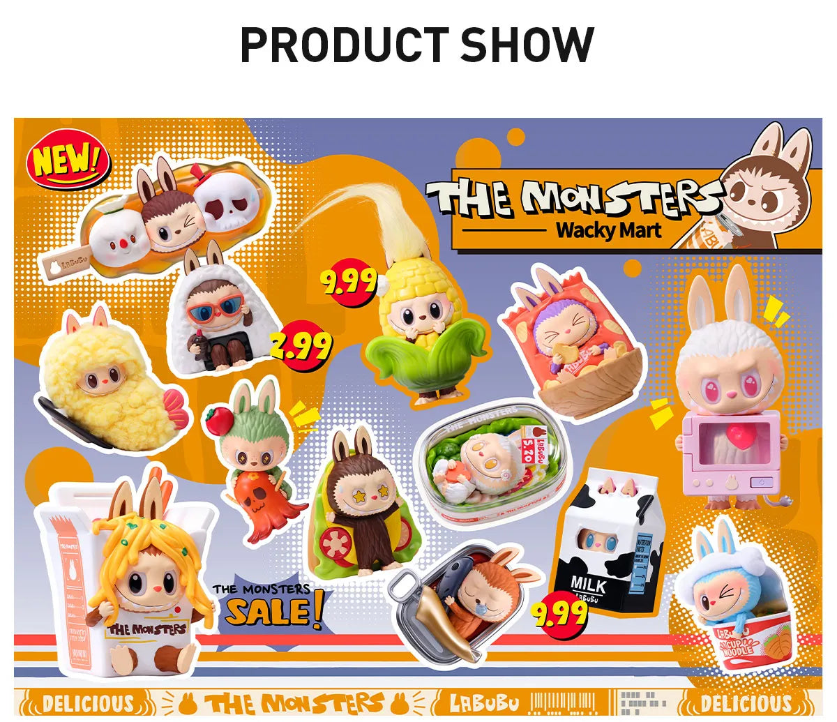 THE MONSTERS - labubu - Wacky Mart Series Figures
