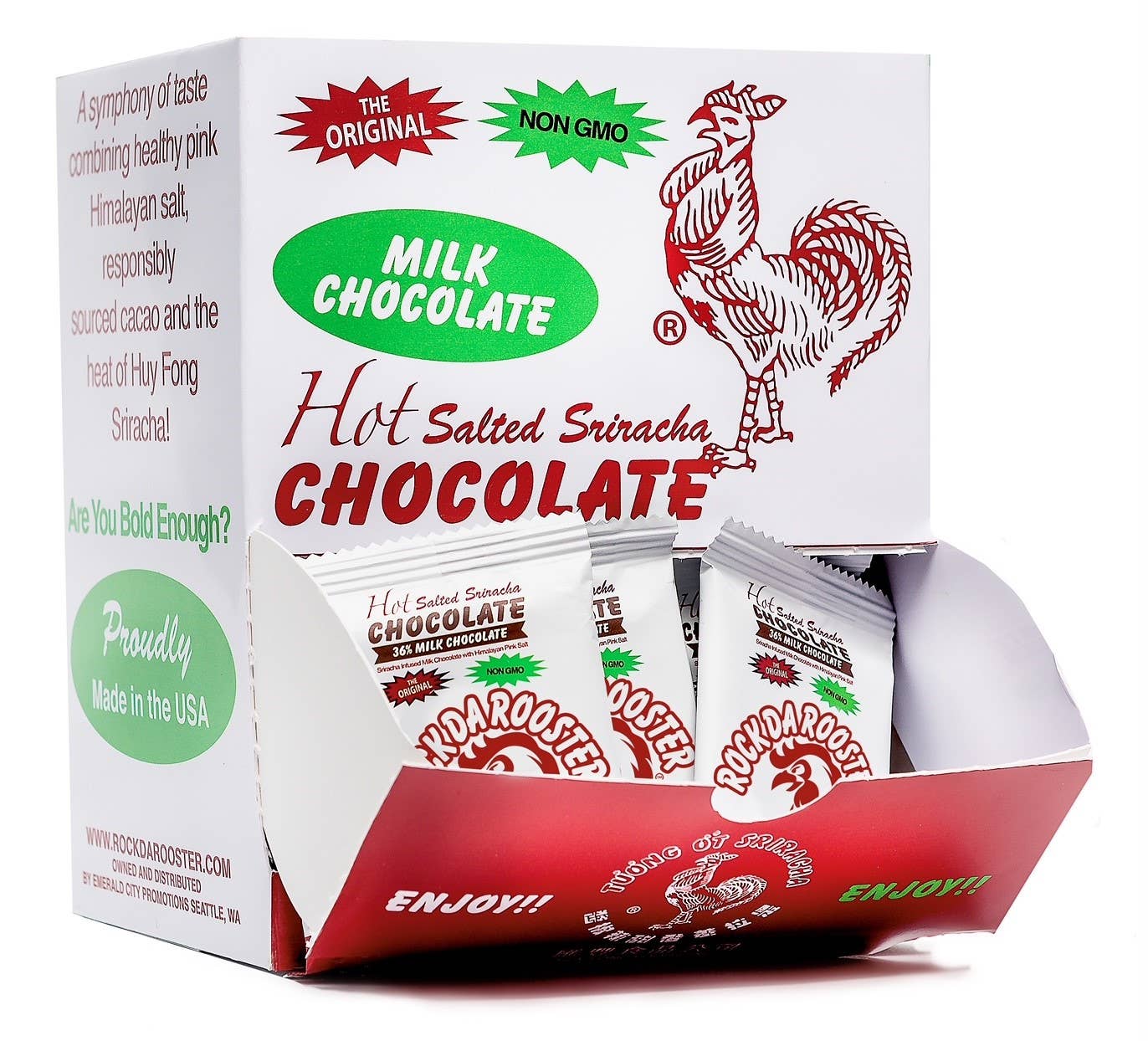 Sriracha Infused Milk Chocolate Mini Bar, .5oz