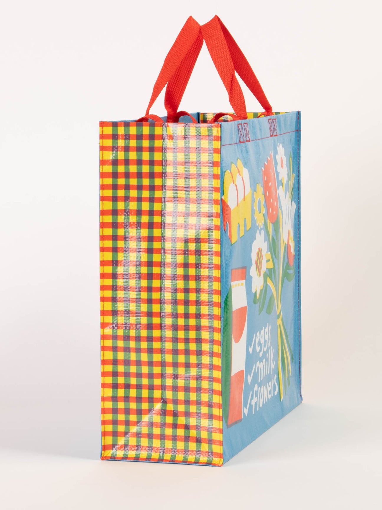 Eggs. Milk. Flowers. Shopper