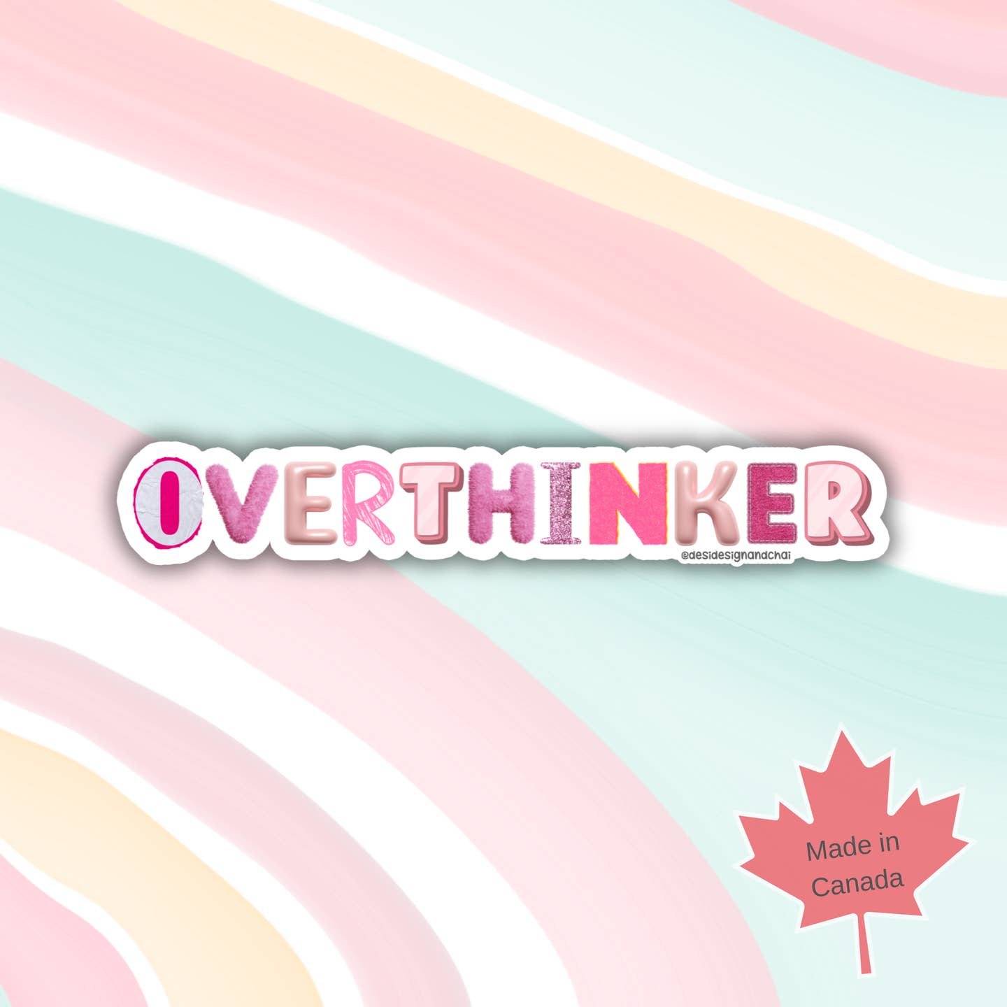 Overthinker- Vinyl Sticker