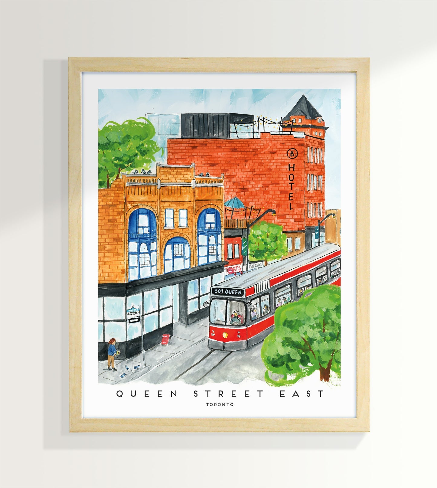Toronto's Queen Street East 8x10 inch Art Print