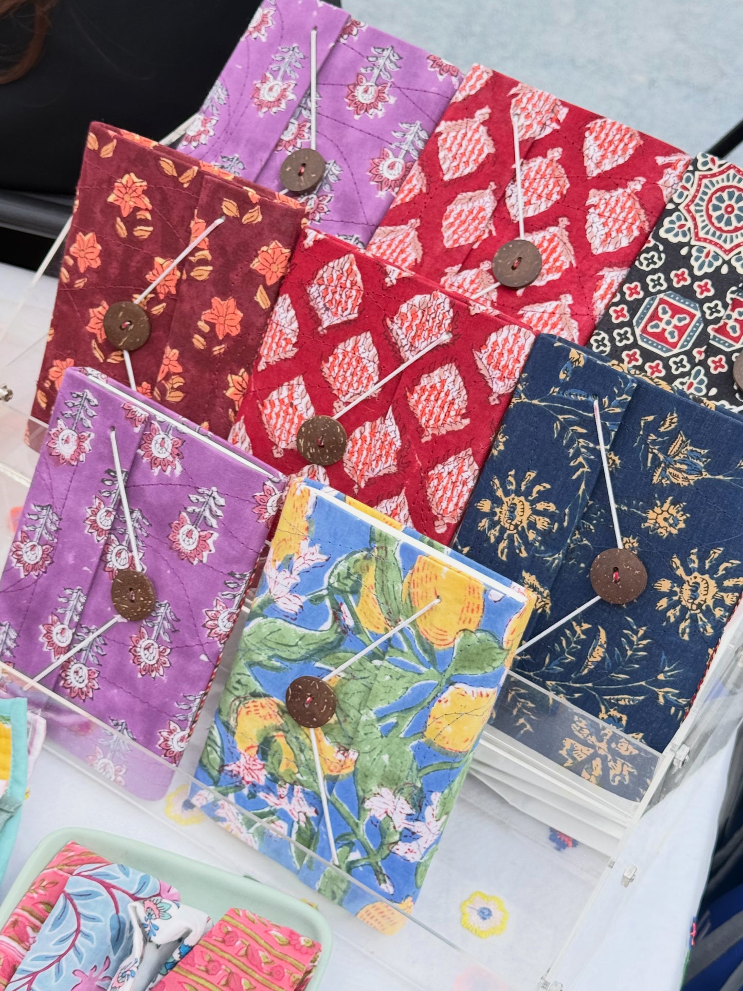 Block printed Zero waste Recycled notebooks
