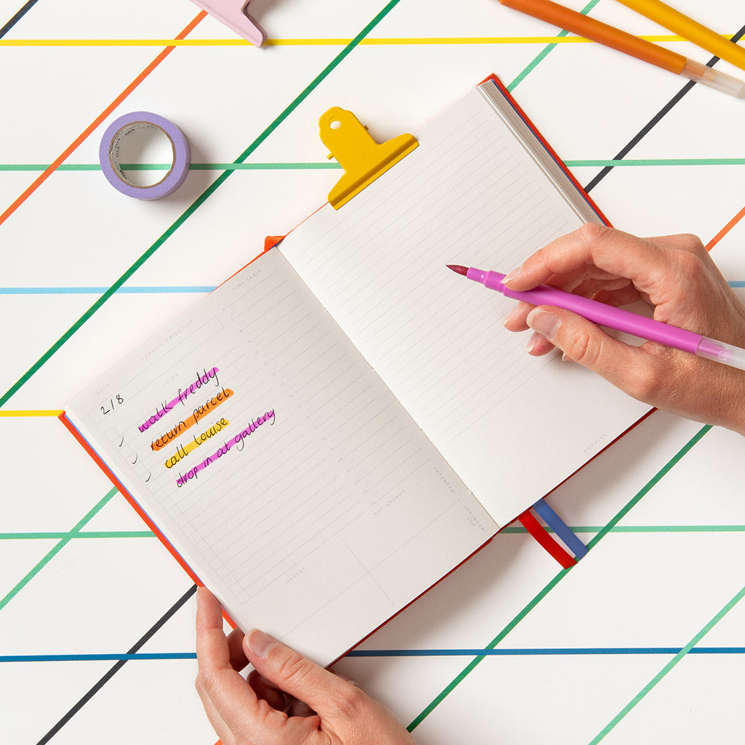 Olive Green Fabric Daily Planner