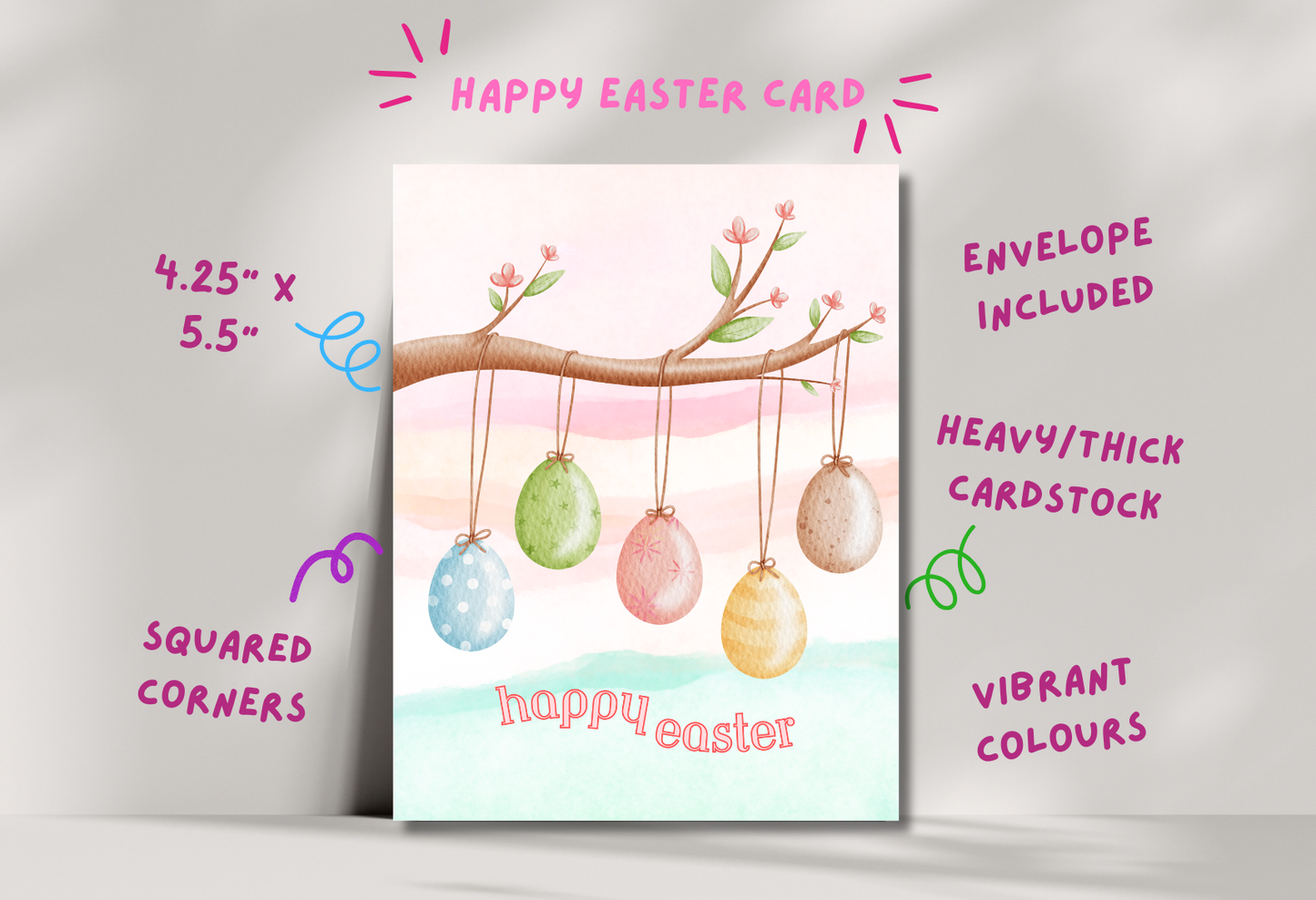 Happy easter - greeting card