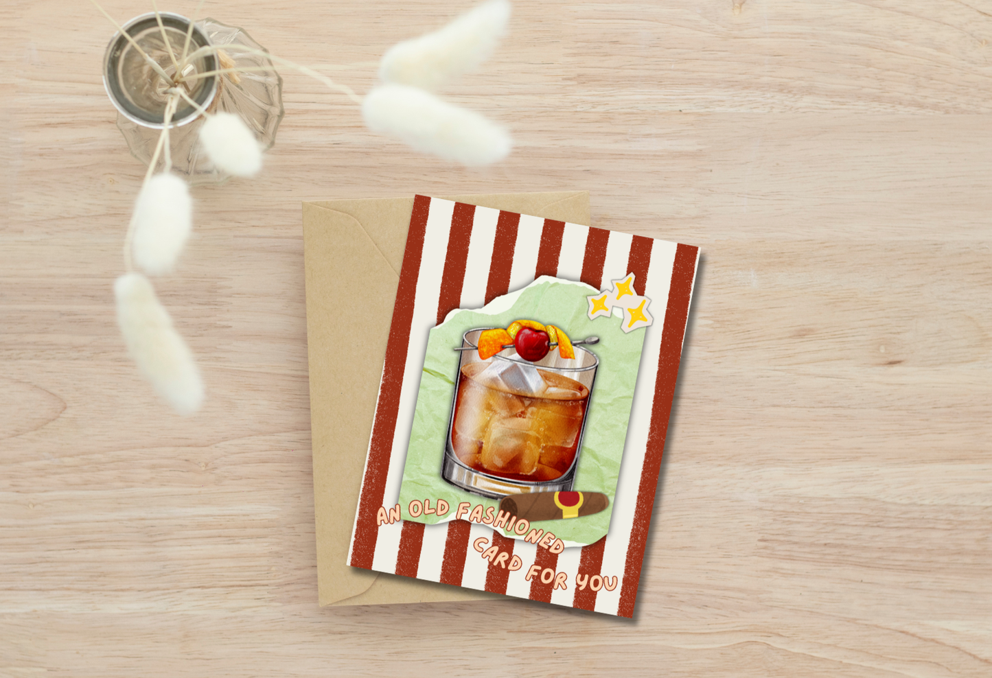 Old fashioned - Cocktail greeting card