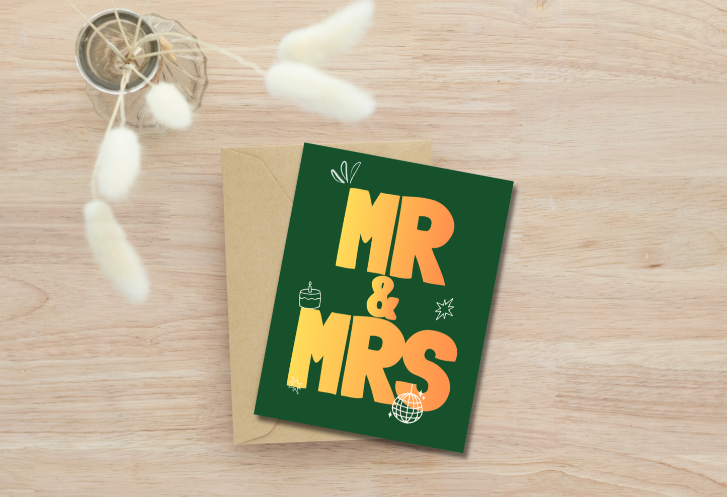 Mr & Mrs - Wedding- greeting card