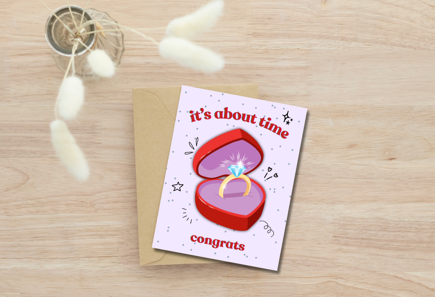 Engagement - It's about time - greeting card