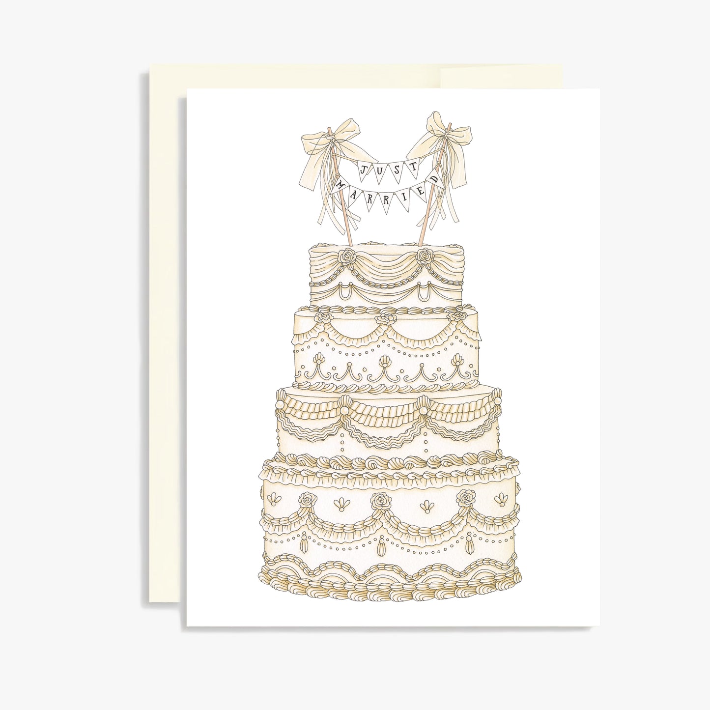 Wedding cake greeting card