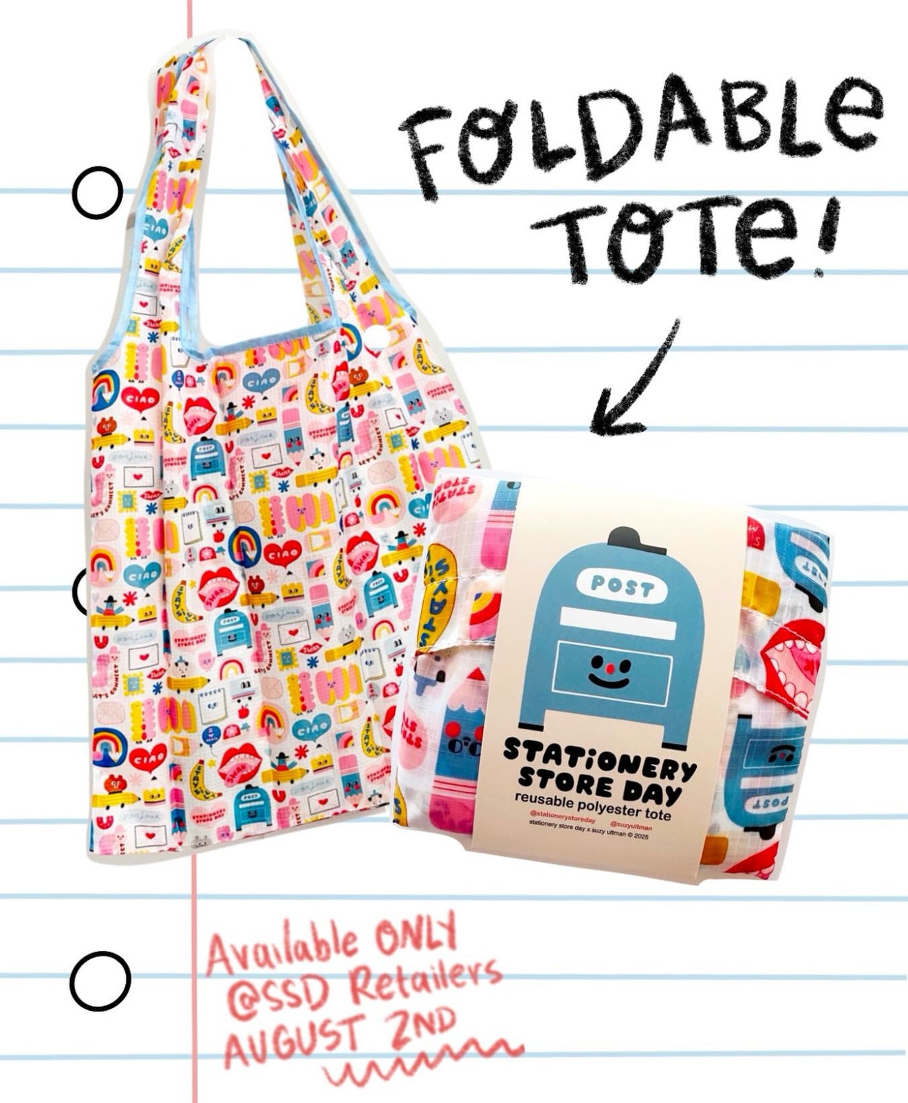 Stationery store day ‘25 foldable tote SSD
