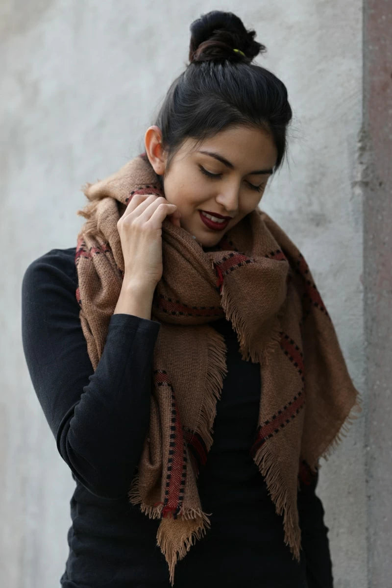 Winter Plaid Blanket Scarf