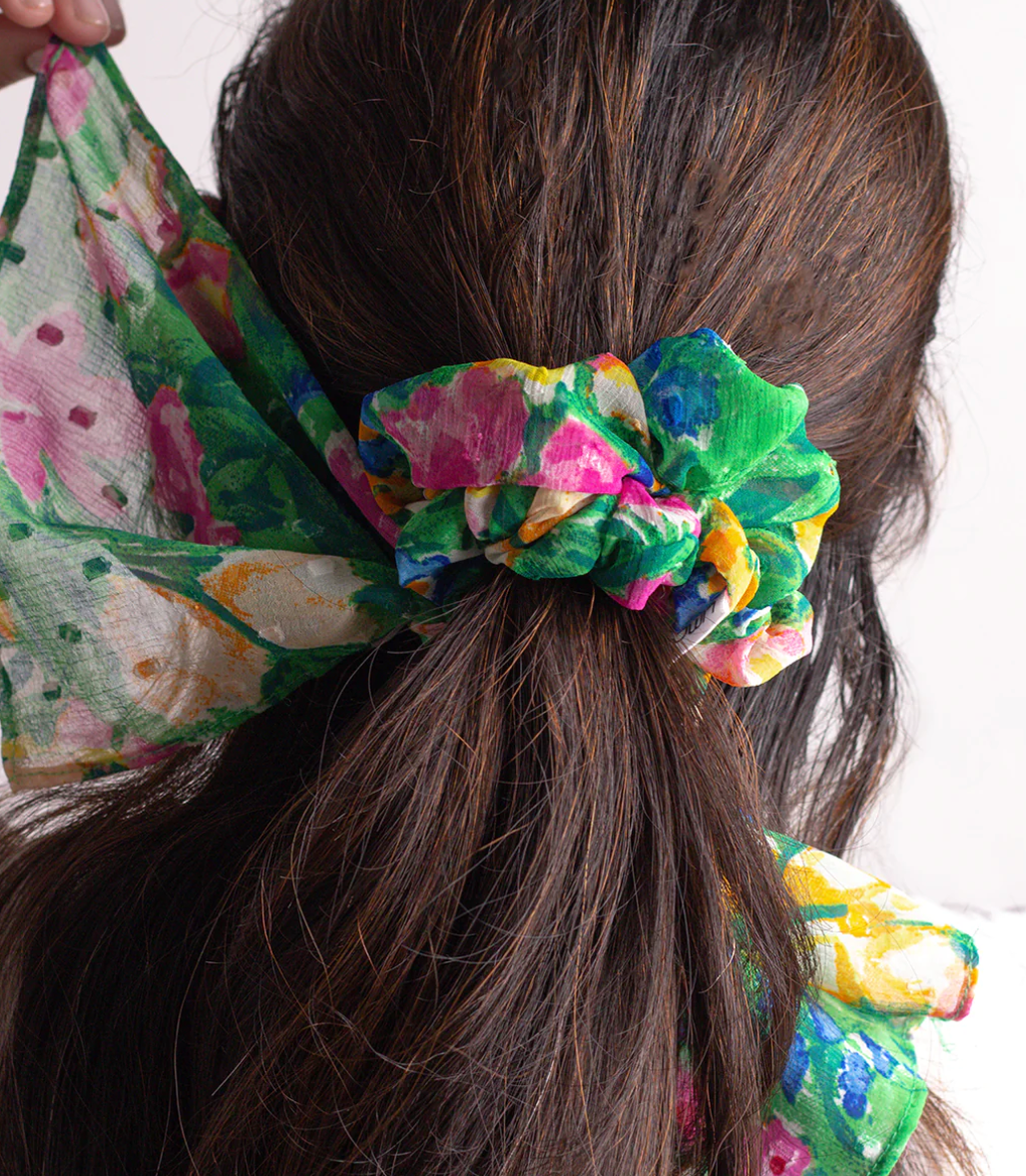 LIMN Chiffon and satin scrunchies