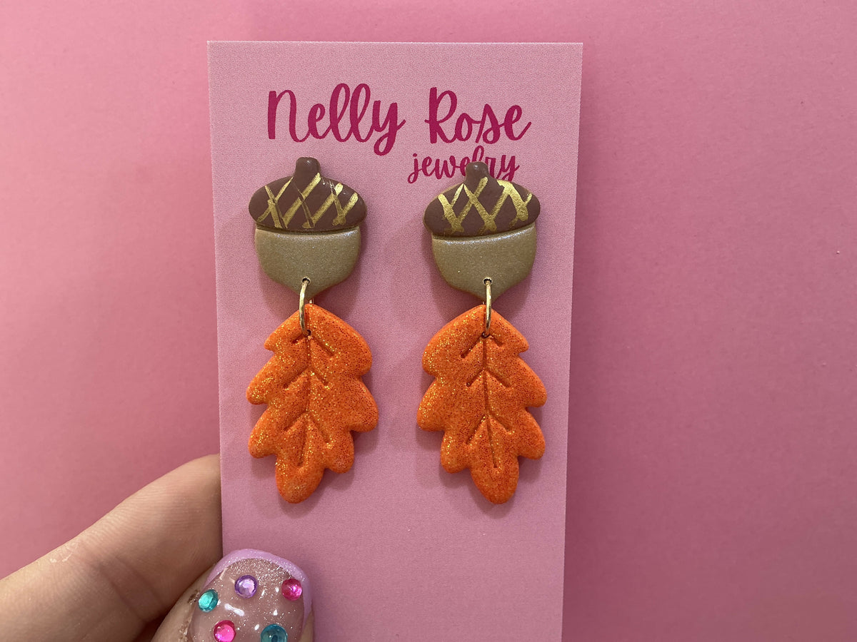 NRJ134 Fall Leaf Earrings