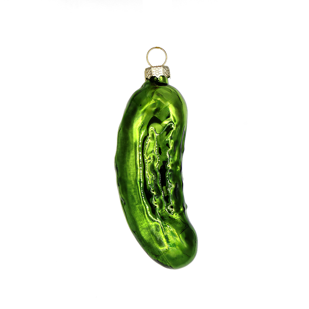 Green dill pickle ornament