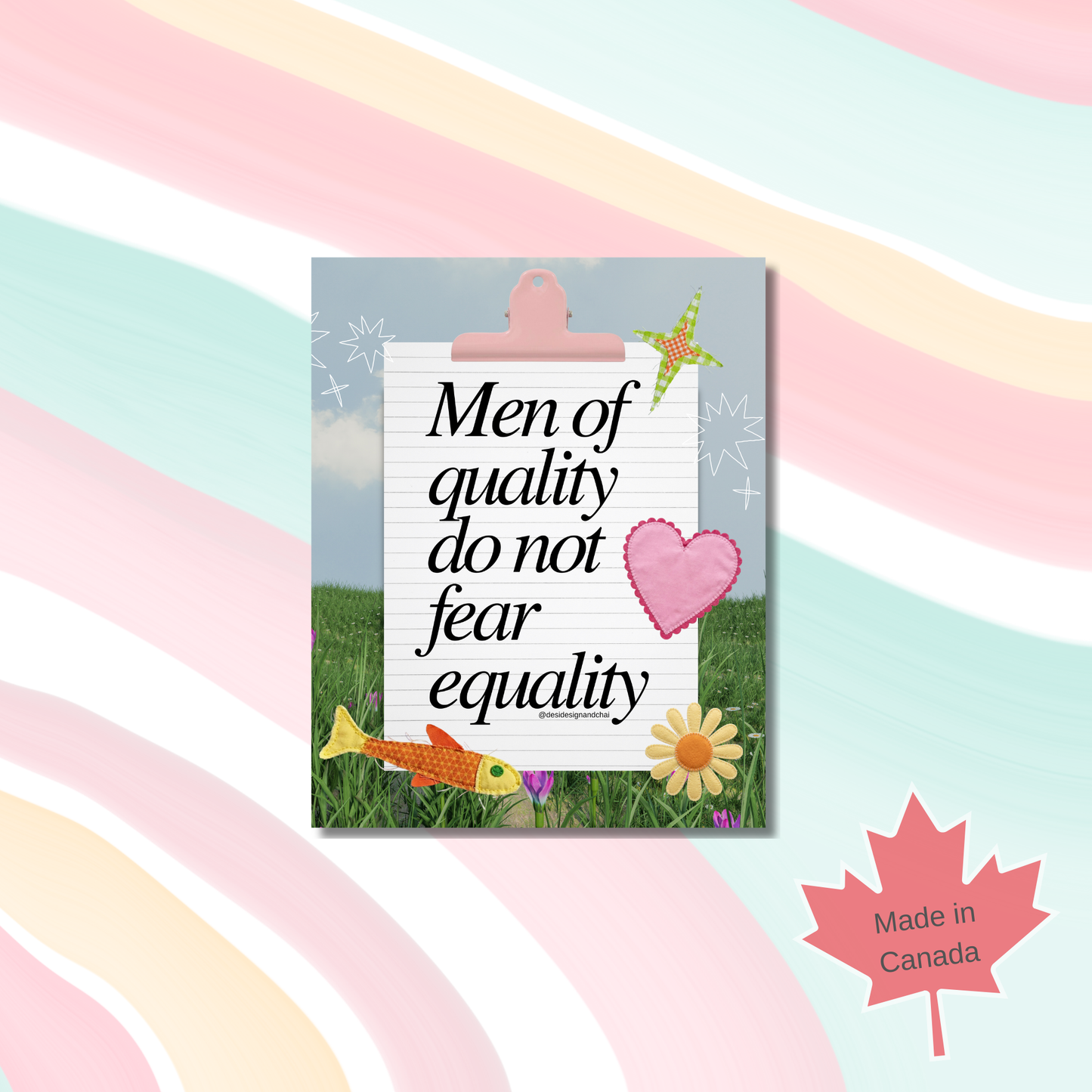 Men of quality don't fear equality- Vinyl Sticker