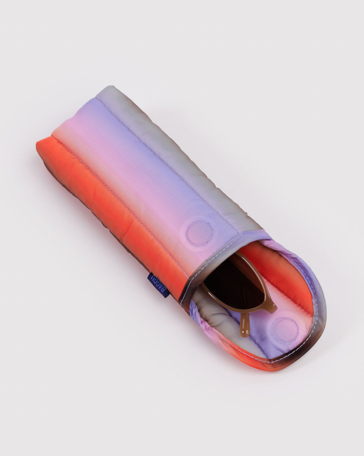 Baggu - Puffy Glasses Sleeve - Gradient Stripe - Poppy & Lilac