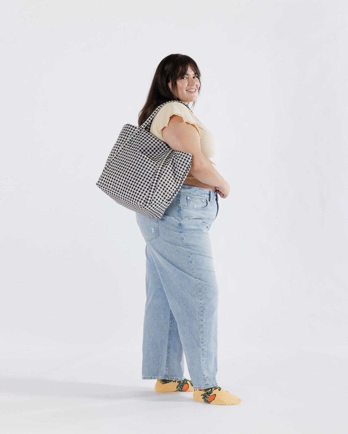 Baggu Cloud Bag - Black & White Gingham