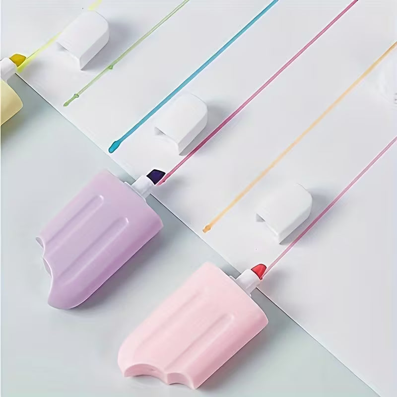 6pcs Ice Cream Popsicle Highlighter