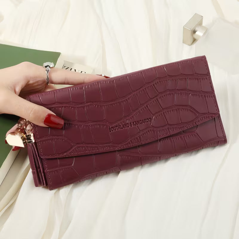 Long leather wallet