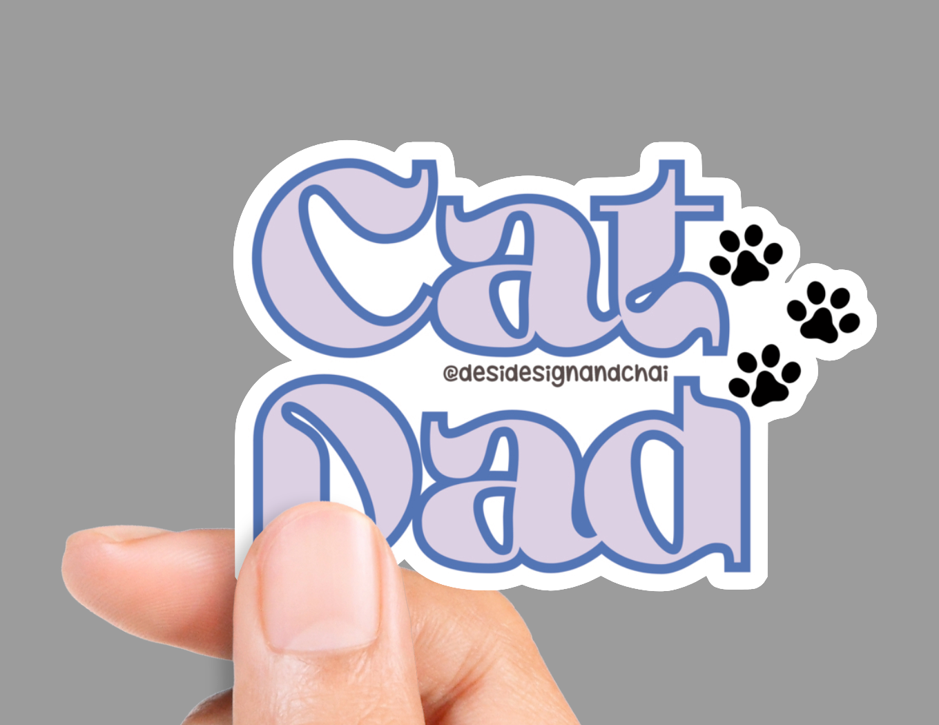 Cat Dad - Matte Vinyl Sticker