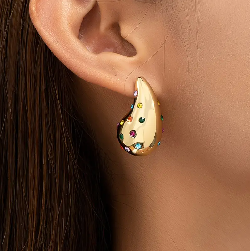 Rhintestone drop earrings