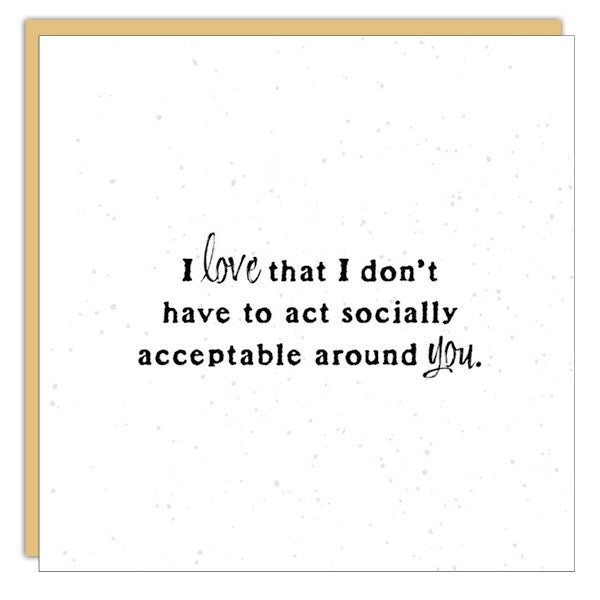 *Mini Card* I love that I don't...