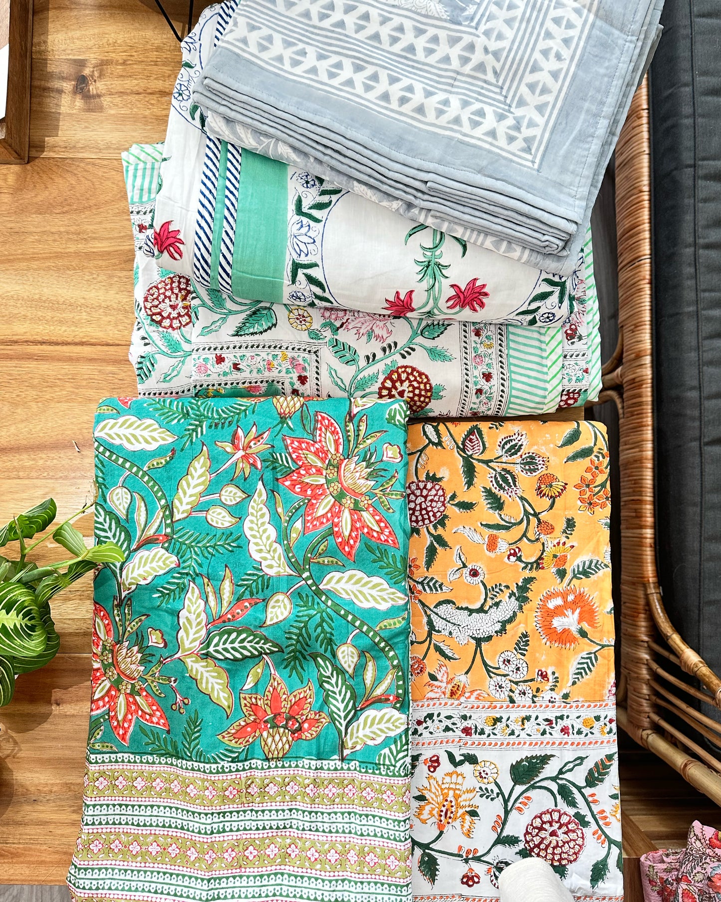 Reversible Sanganer hand blockprint Dohar