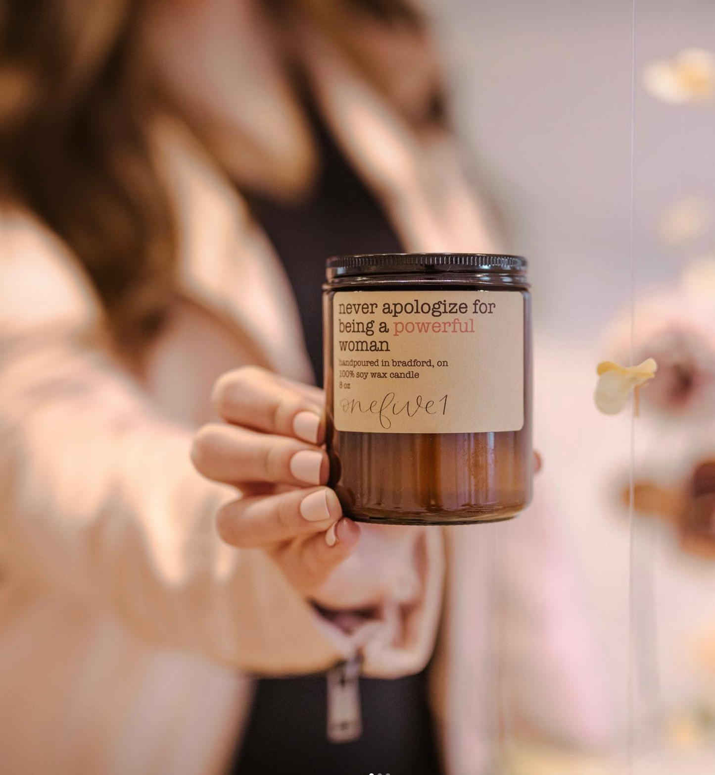 Never apologize for being a powerful woman candle