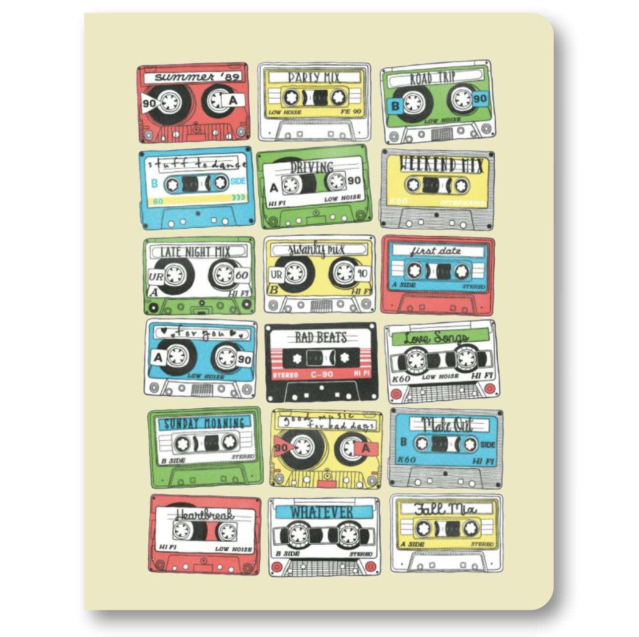 80s Playlist medium layflat notebook