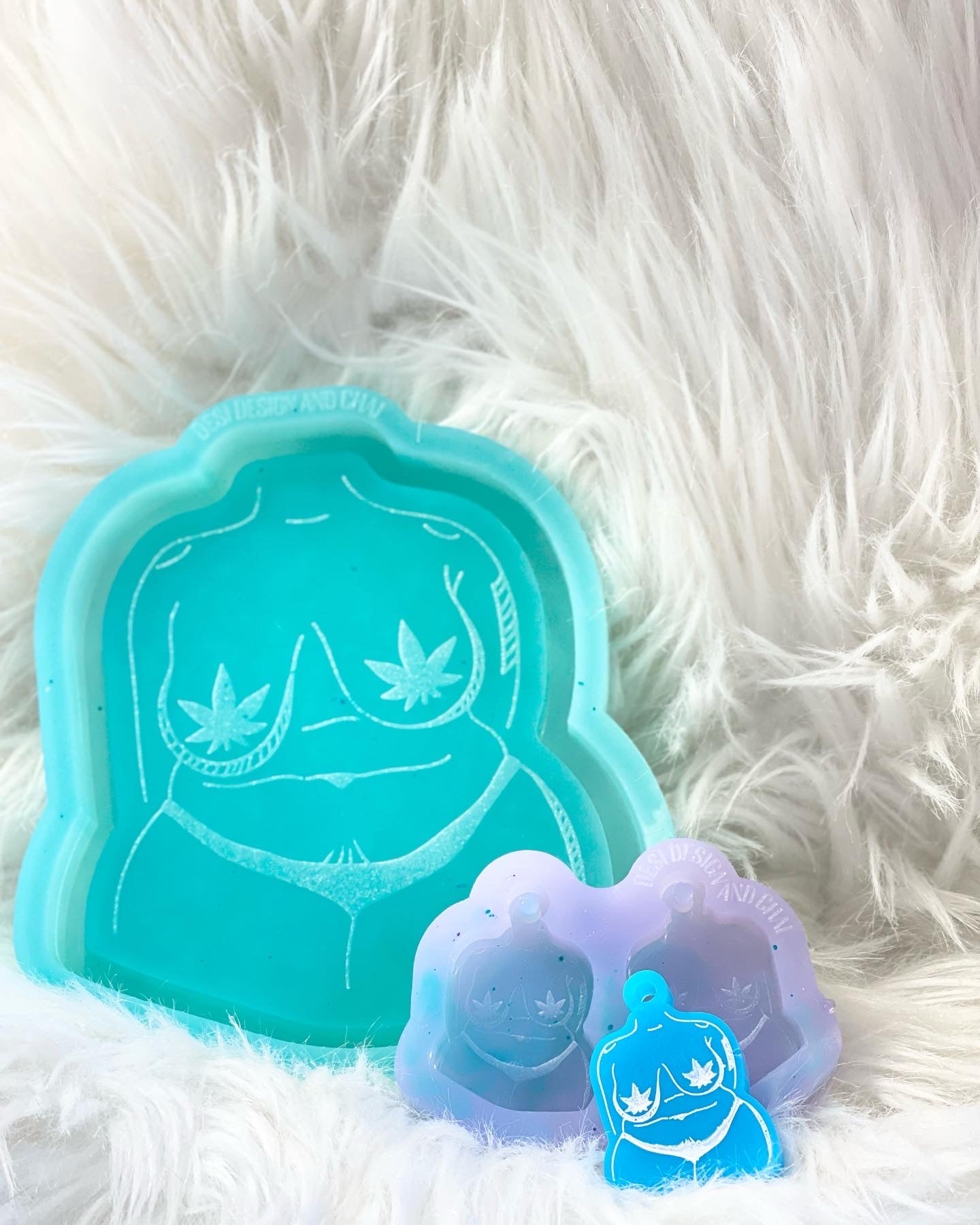 Her HIGHness tray and keychain/earring silicone molds