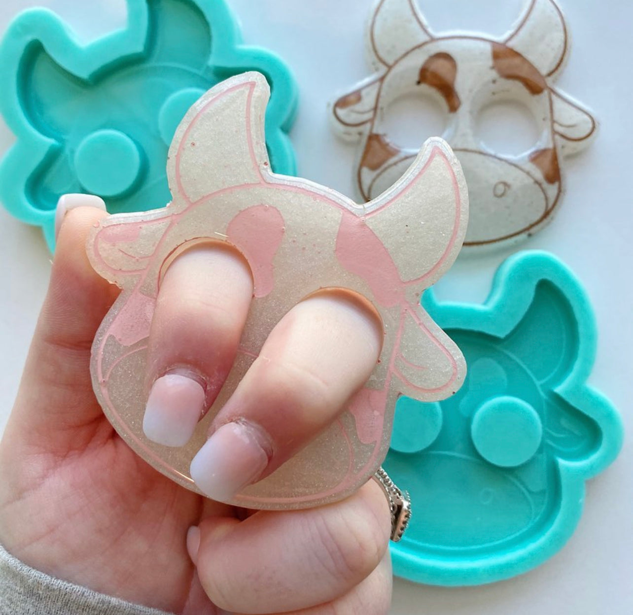BLANK ONLY! PLS READ! Cow Self defense keychains silicone molds