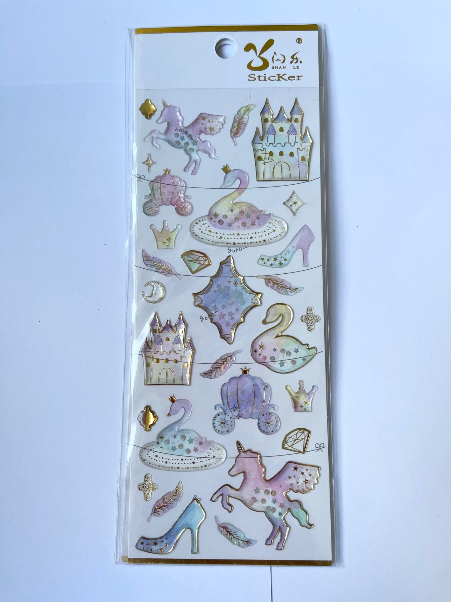 Gold foil stickers