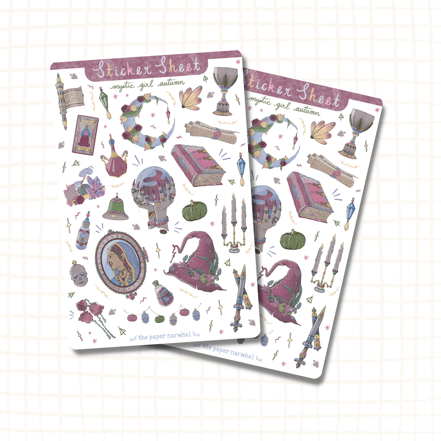 Mystic Girl Autumn Sticker Sheet