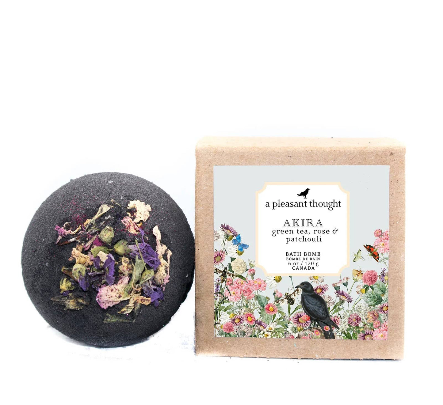 AKIRA | GREEN TEA, ROSE & PATCHOULI | BATH BOMB