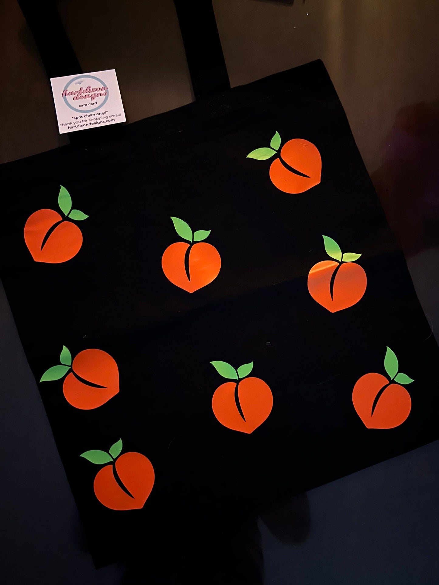 Sweet Wave Boutique - Peach Black Tote Bag