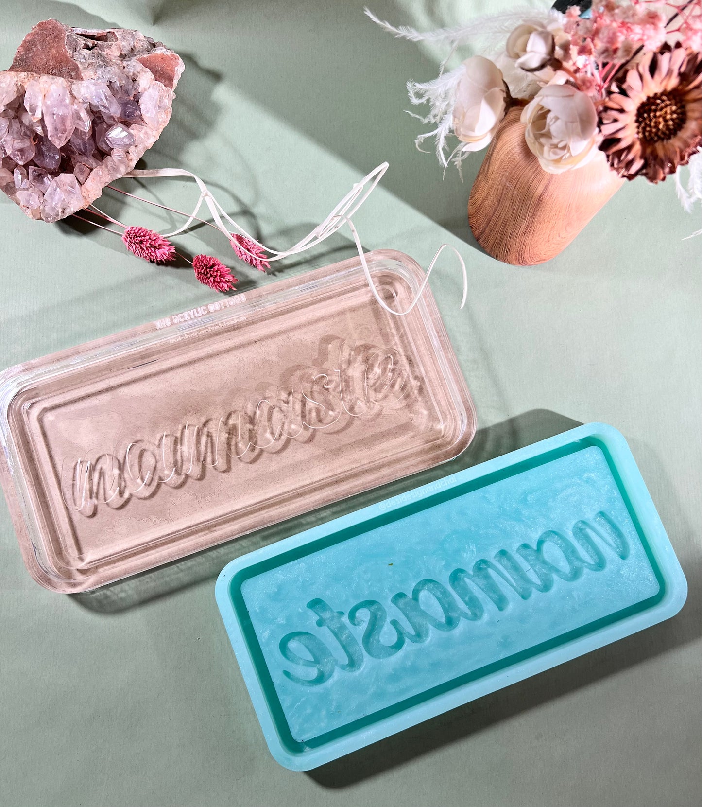 "Namaste" tray silicone mold