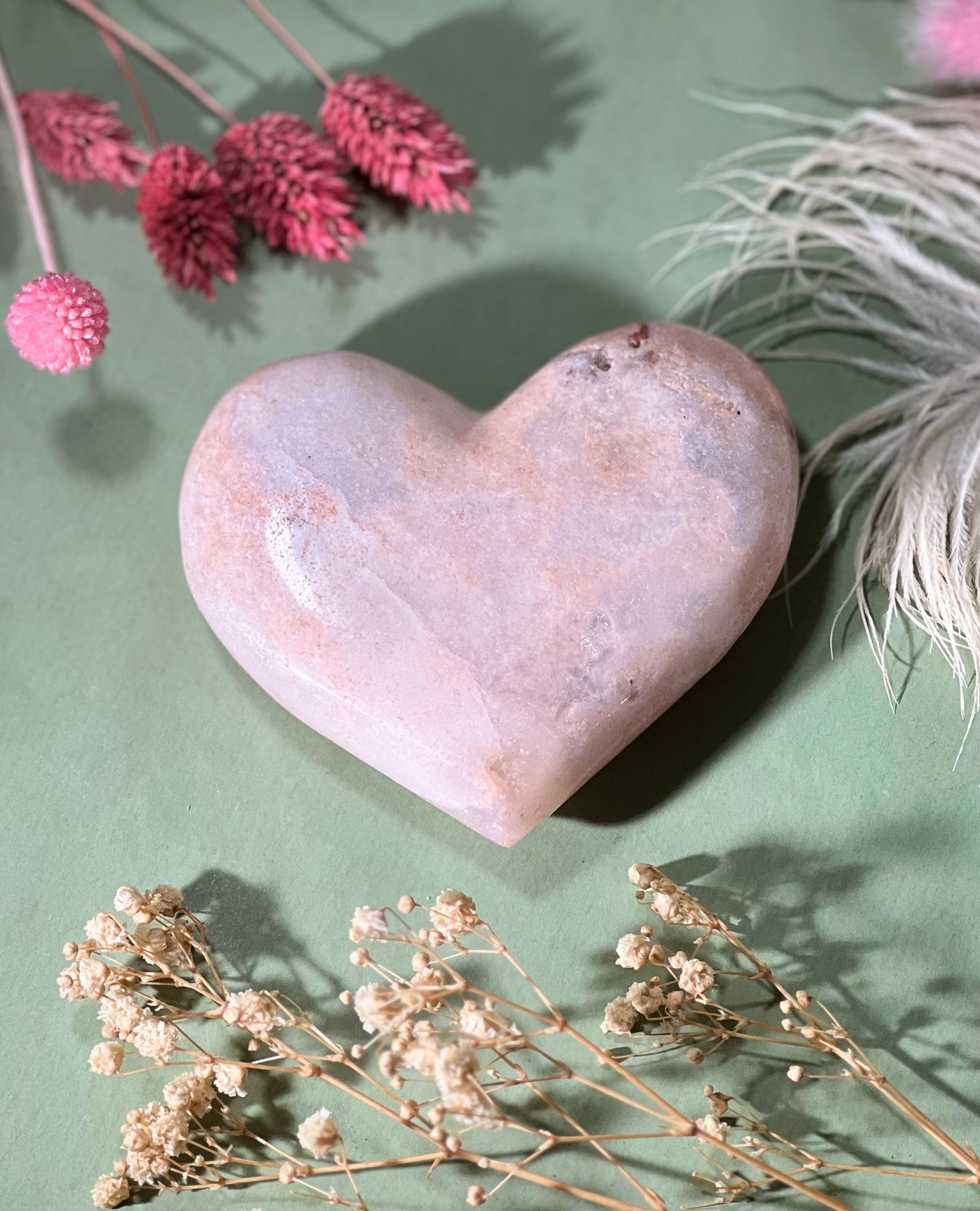 Crystal Pink amethyst heart shape 135803