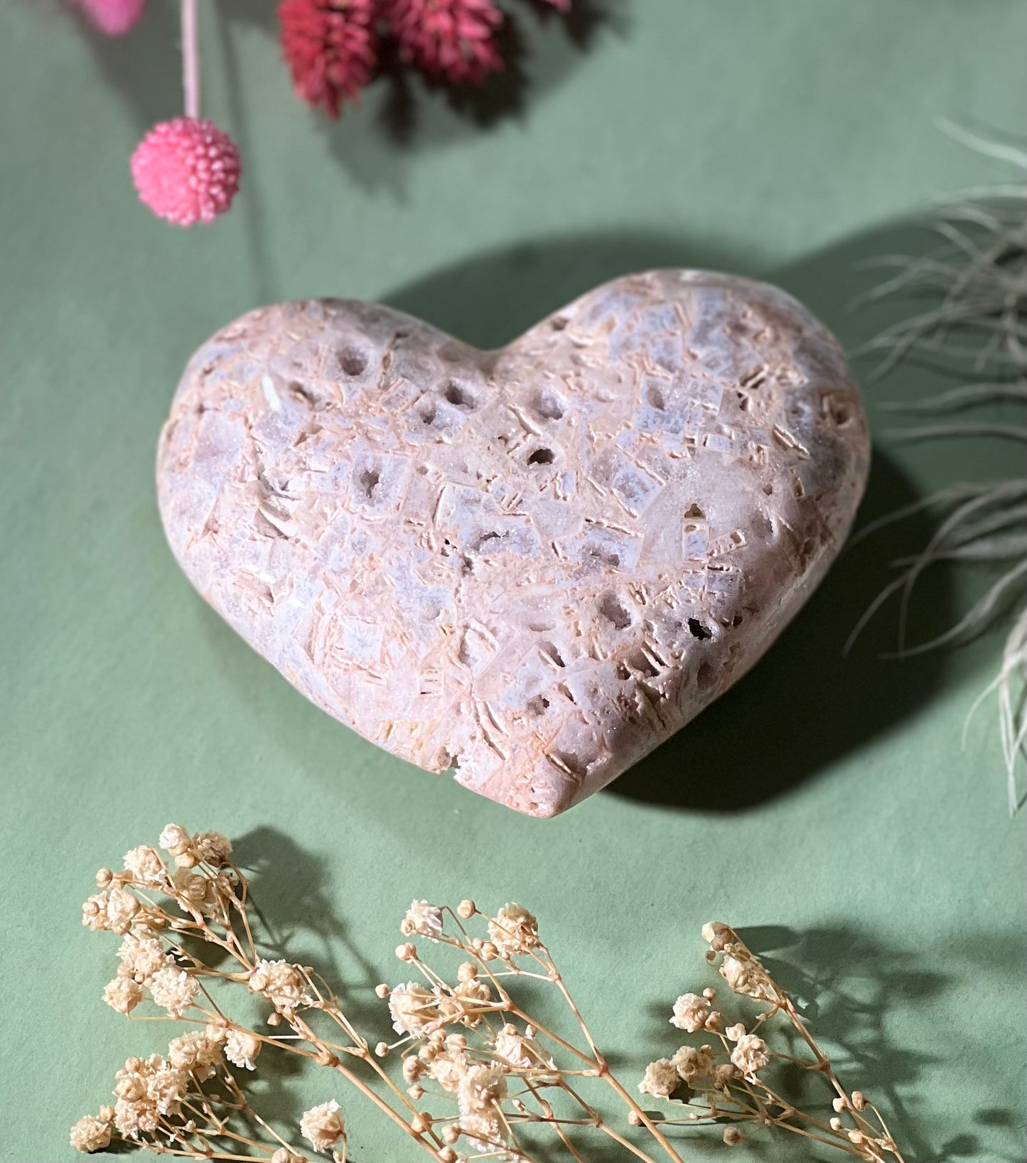 Crystal Pink amethyst heart shape 135808