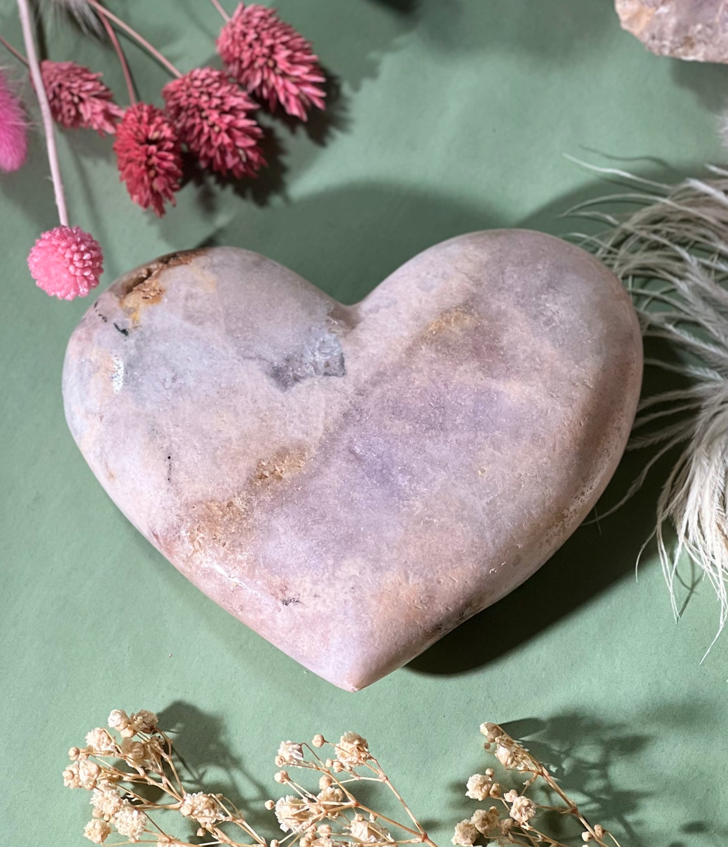 Crystal Pink amethyst heart shape 135810