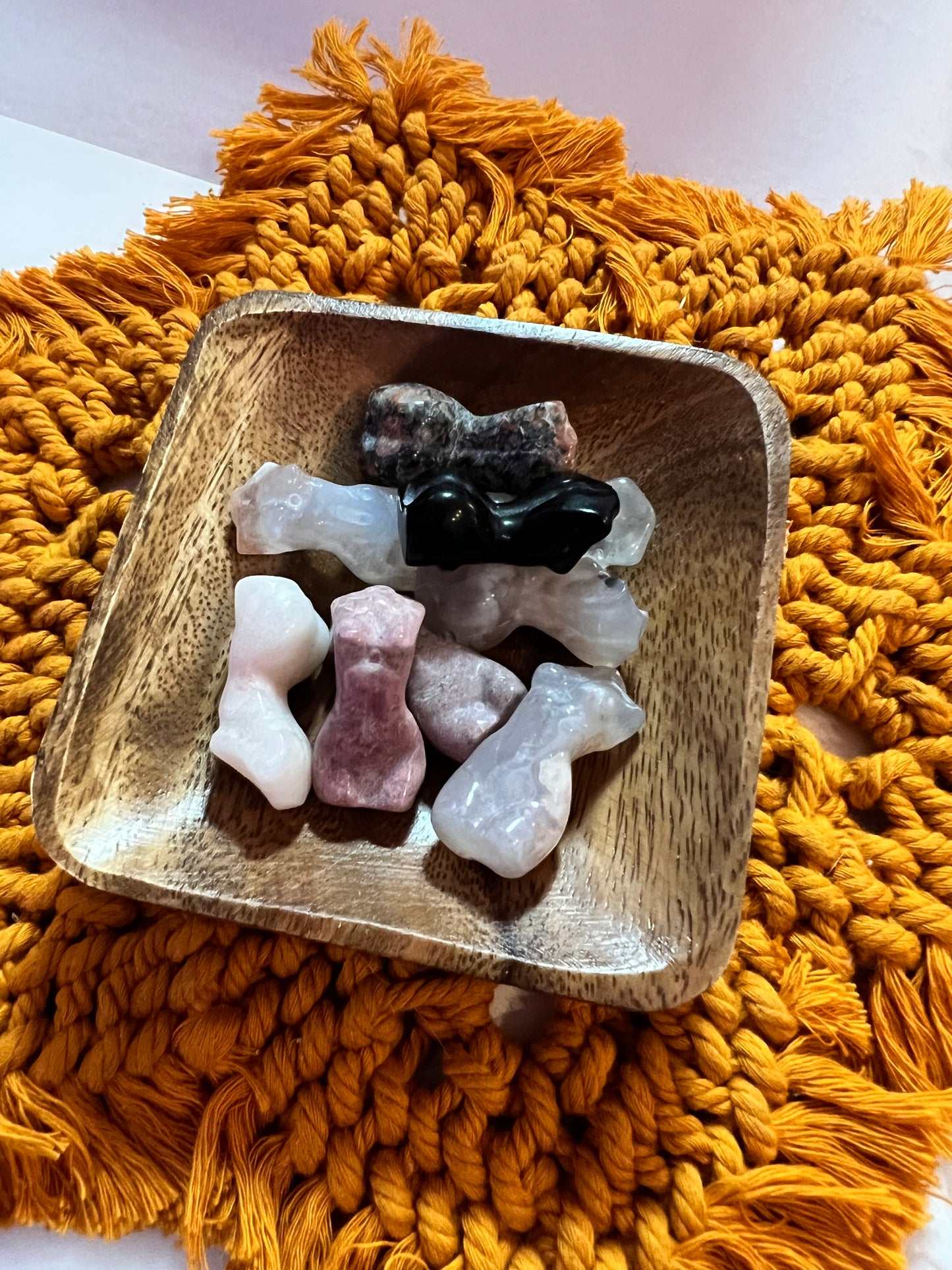 Goddess and lady shaped crystal carvings