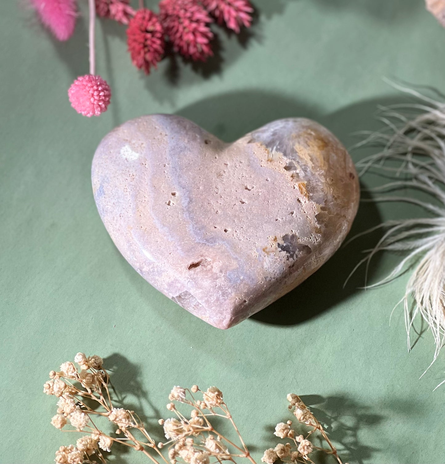 Crystal Pink amethyst heart shape 135809