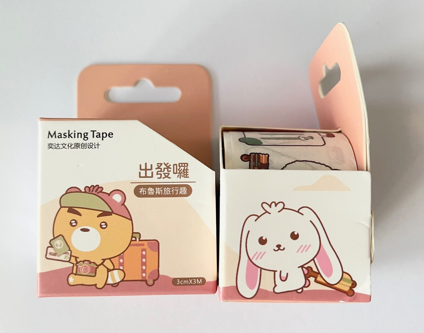 Travelling Raccoon sticker, washi tape