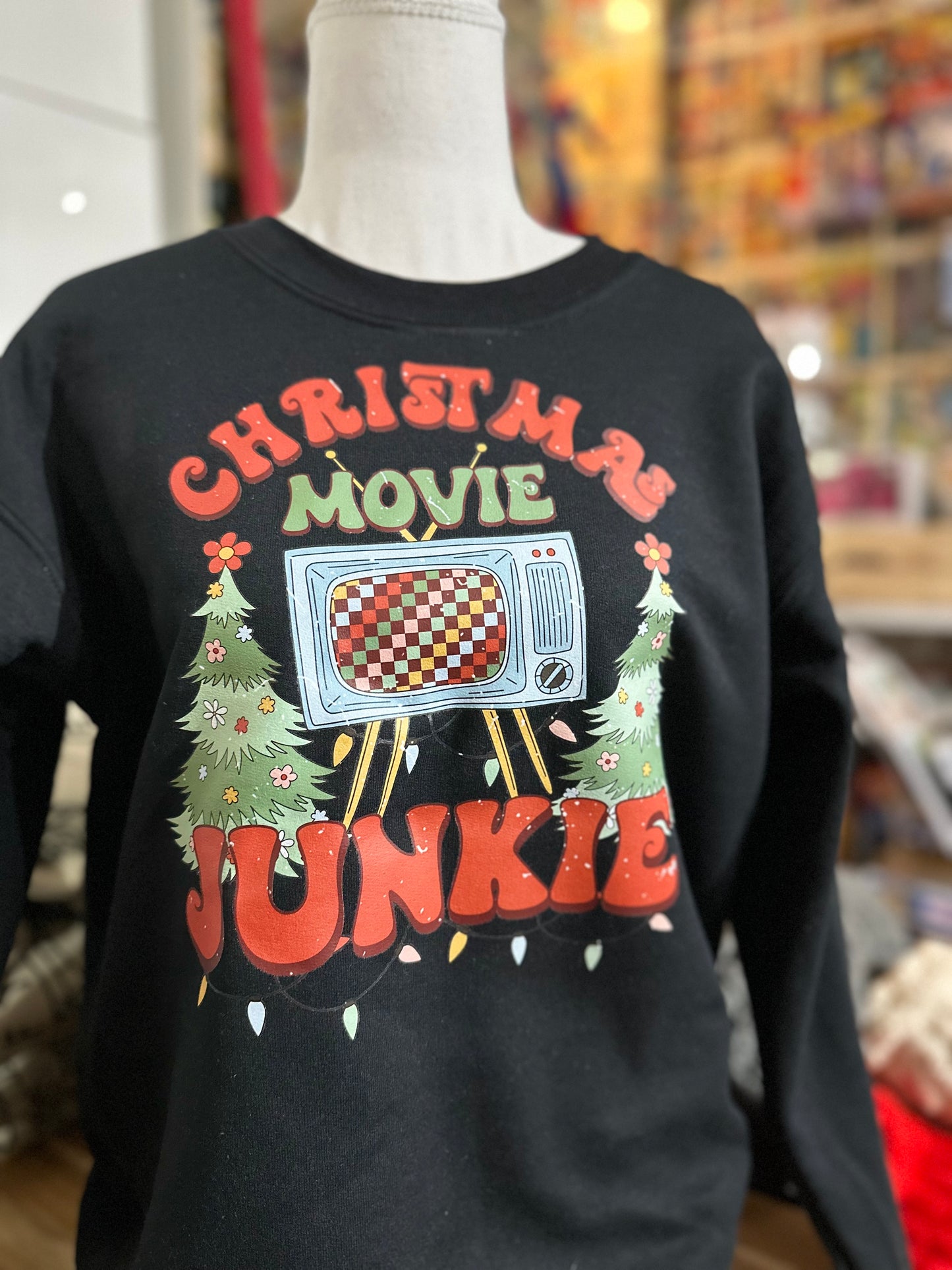 Christmas movie junkie crewneck