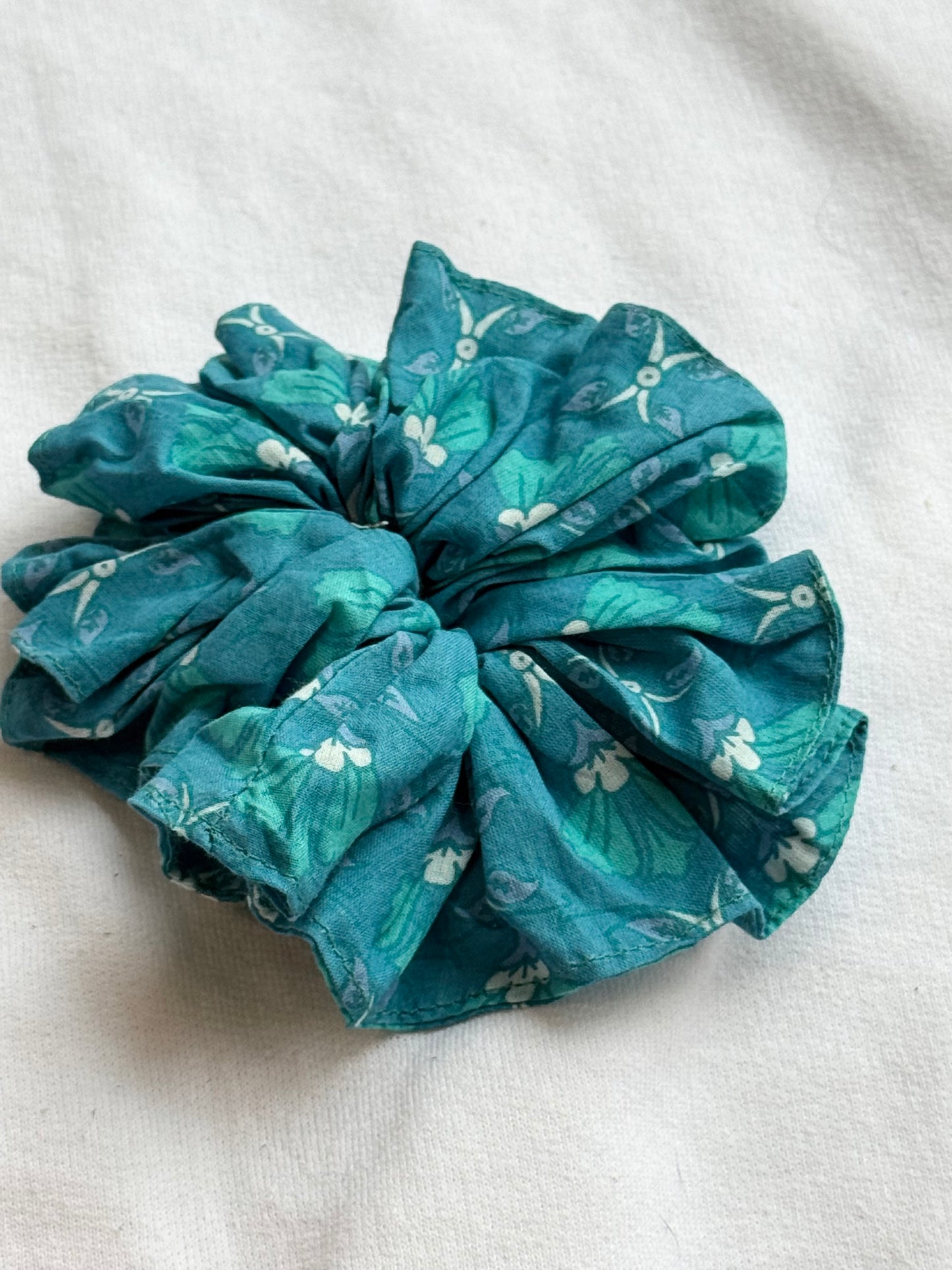 Medium cotton handmade blockprint scrunchies
