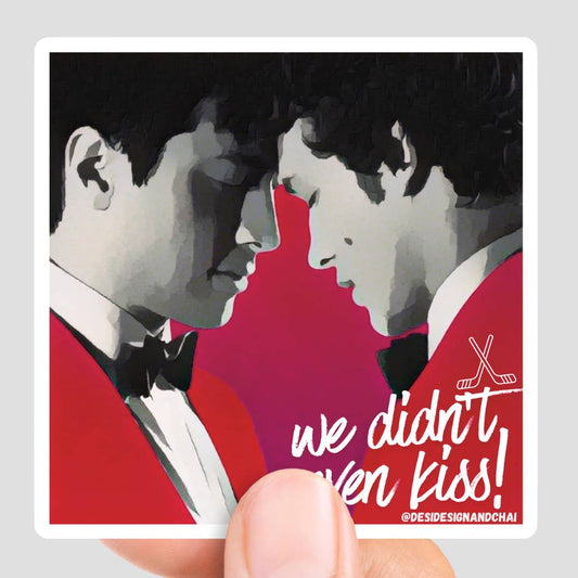 We didn't even kiss heated rivalry vinyl matte sticker