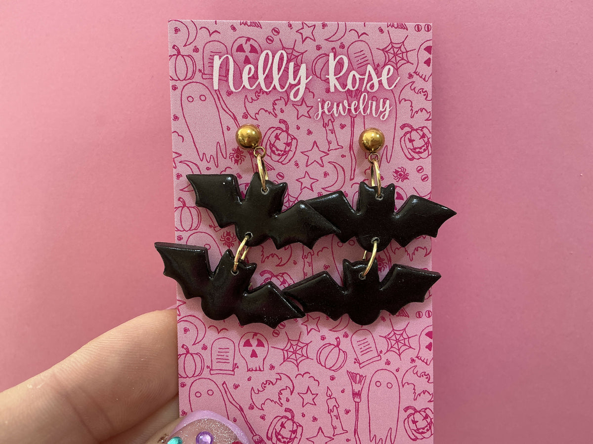NRJ136 Bat Earrings