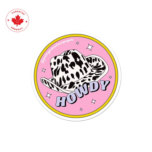 Howdy Hat Sticker |