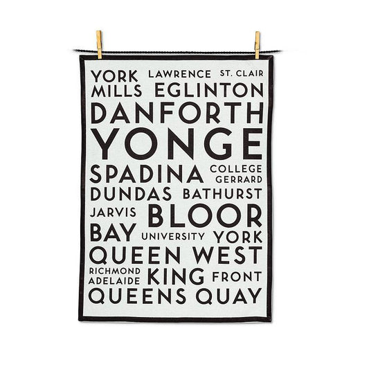Toronto Street Names Kitchen Towel